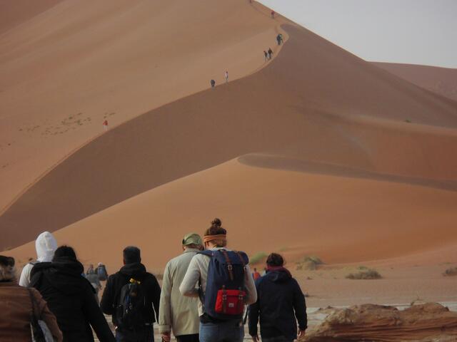 . . . die Dünen um den Sossusvlei in der Namibwüste . . .