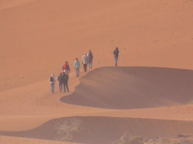 . . . die Dünen um den Sossusvlei in der Namibwüste . . .
