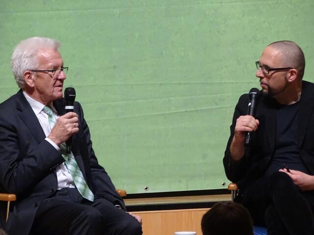 Kretschmann im Gespräch mit Marc Hettich