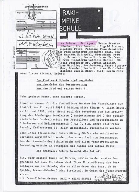 Seite 6 aus "Dokumente zur Geschichte des Bremer Schulgeistes"