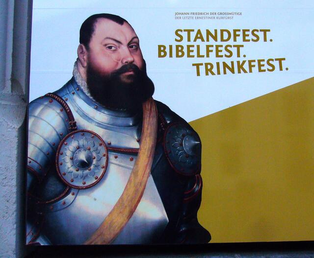 Ein Mann wie eine Eiche - gemalt von Lucas Cranach. Auch Friedrich der Großmütige unterstützte die Reformation. Er war der letzte der ernestinischen Wettiner.