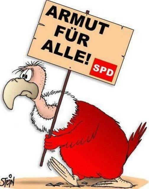 Zum Glück stürzt dieser Geier bei jeder Wahl gerade ab.