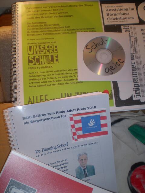 die "Schulgeist-CD" auf der Ausstellung im Bürgerhaus Oslebshausen