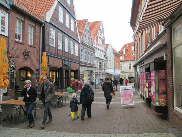 In der Fußgängerzone von Stade an der Schwinge.