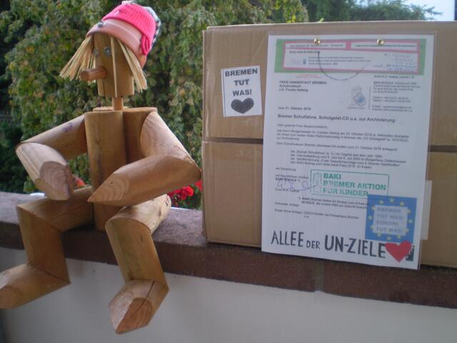 Bremen, 1. November 2018: Blick auf mein Geschenk für das Schulmuseum Bremen