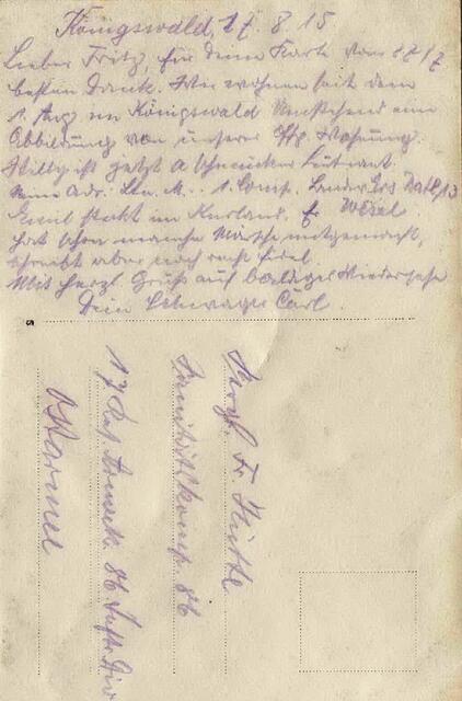 Feldpostkarten wurden zensiert.