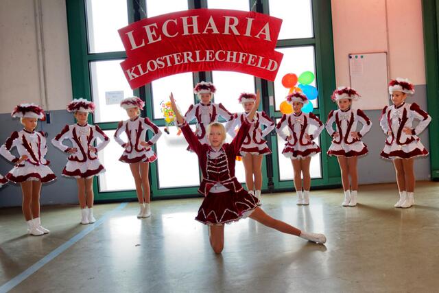 Perfektes Timing auch bei der Kindergarde.