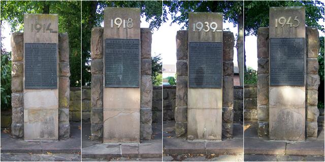 Dieses und Folgende: Kriegerdenkmal, dem Ehrenmahl für die Gefallenen des 1. und 2. Weltkrieges in Xanten-Marienbaum.