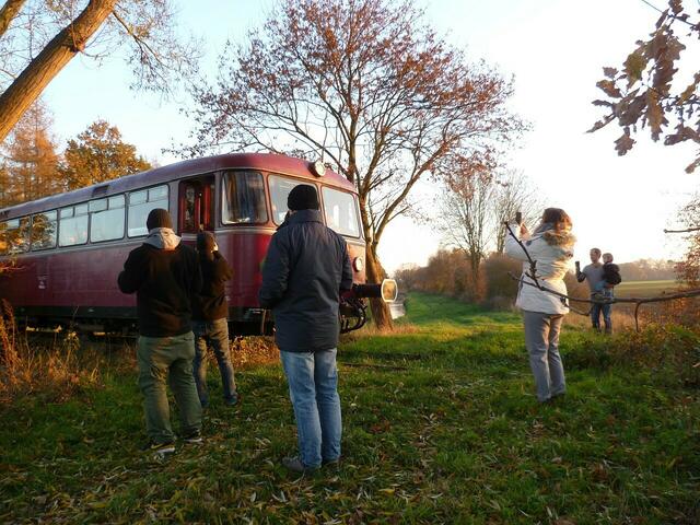 Fotoshooting Schienenbus bei phantastischem Wetter.