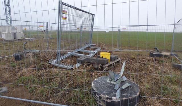 Der alte Mast stand hier.