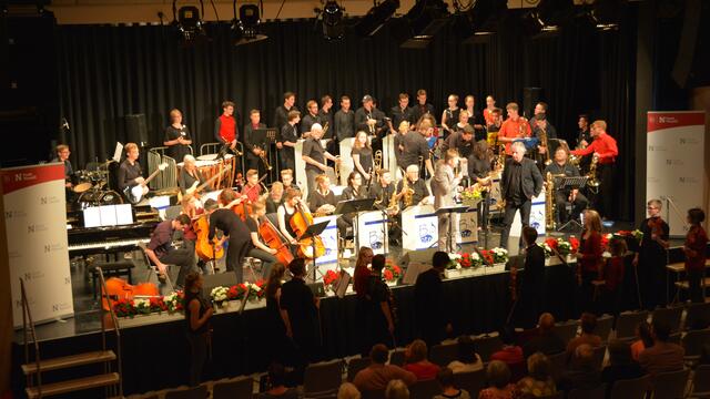 Gemeinsames Konzert der Blue Notes mit dem Jungen Sinfonieorchester aus der Partnerstadt Markkleeberg | Foto: Michaela Axtner/Stadt Neusäß