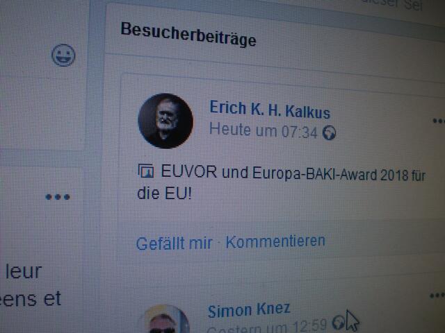 Blick am 29. Dezember 2018 auf die facebook-Startseite von Jean-Claude Juncker