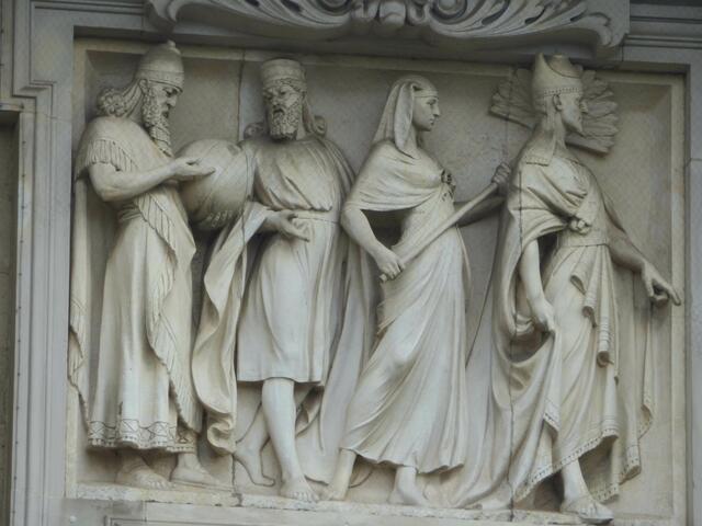 Relief der chaldäischen Sternkundigen und ägyptischen Pharaonen