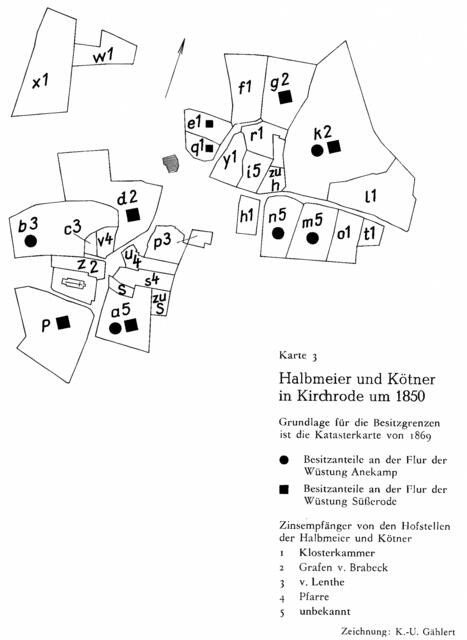 Wie man dem Plan entnehmen kann, hat sich der alte Dorfkern im Laufe der Jahrhunderte von der Ausdehnung kaum verändert, nur dass die Besiedlung dichter geworden ist. | Foto: E. von Falkenhausen