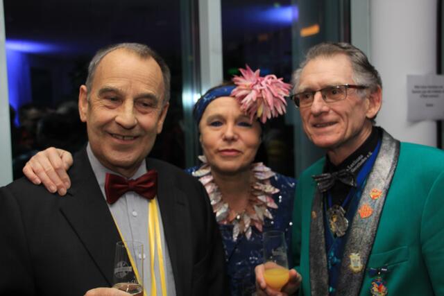 Roland Berckhemer, erster Prinz der Lechana mit Gattin Erika und Ehrenpräsident Klaus Lamprecht