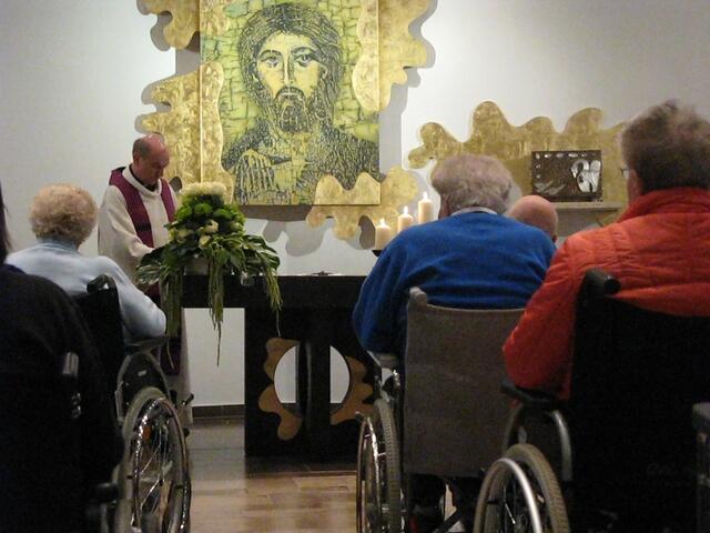 Die Christus-Ikone in der Kapelle vom Seniorenzentrum St. Martinshof.