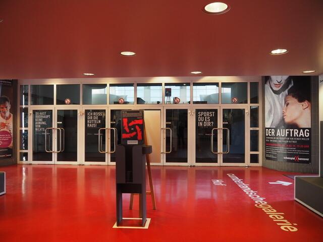 Blick zum Treppenaufgang zum Theatersaal