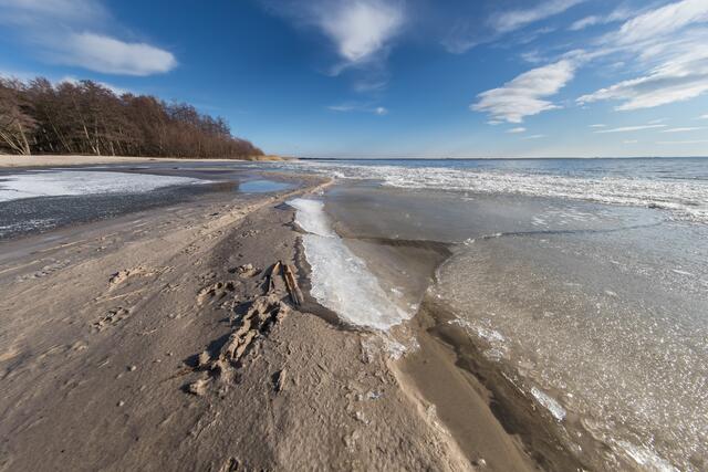Badestrand im Winter
