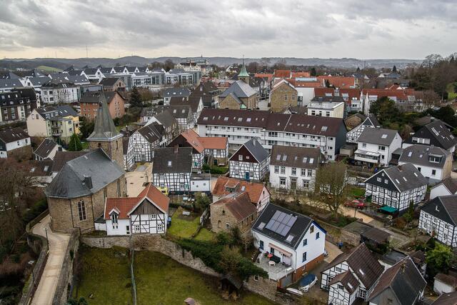Blick vom Burgturm über den Ortsteil Blankenstein