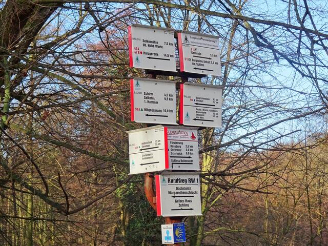 Schilderwald im Schlosspark Ballenstedt
