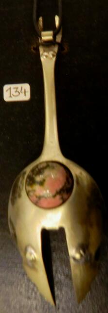 " Kugelbauch" Silberlöffel mit Rodochrositkugel mistöhr