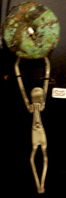 " Mondsüchtig" modifizierte Silbergabel mit Türkisscheibe (mistöhr)