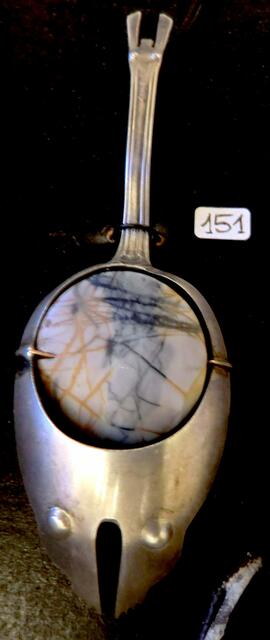 "die Frau aus dem Löffel" Silber und Picassoachat (mistöhr)