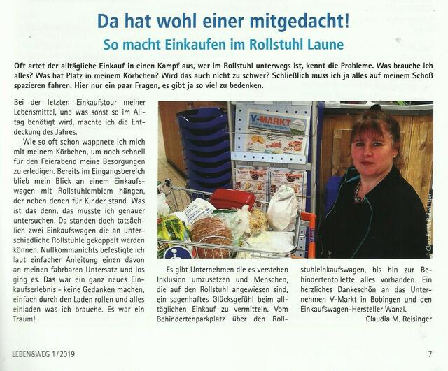 Beitrag in BSK Leben&Weg | Foto: Claudia M. Reisinger