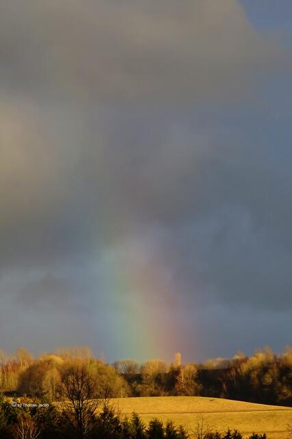 Regenbogen in Richtung Himmlisch Heer