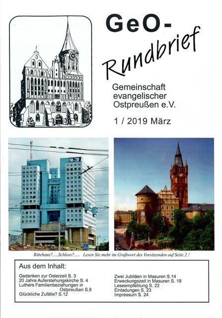 GeO  1 / 2019 - http://www.gemeinschaft-ev-ostpreussen.de/  | Foto: wie vor