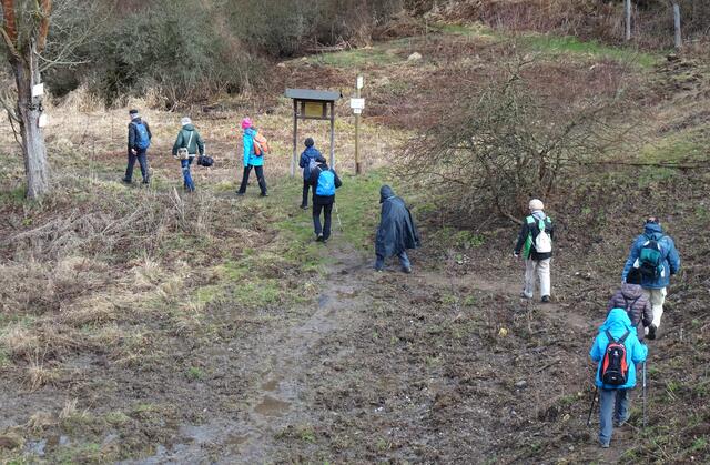 hier war der Wanderweg, der in der Mitte verläuft, nicht mehr passierbar