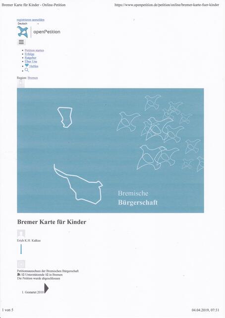 s. https://www.openpetition.de/petition/online/bremer-karte-fuer-kinder | Foto: Bremische Bürgerschaft