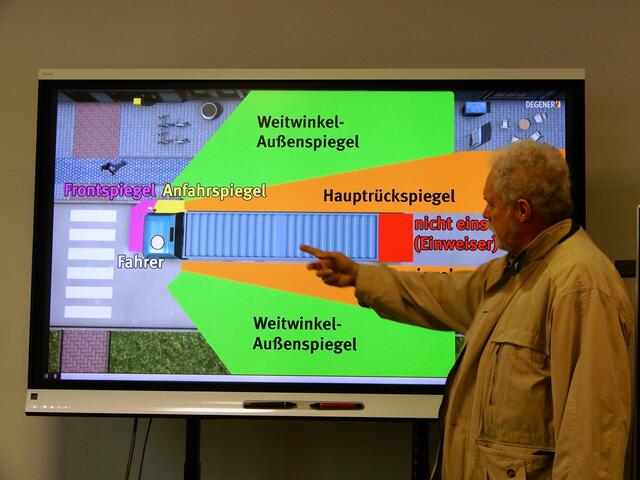 Alles sichtbar rund um den Lkw ... | Foto: ADFC-Ortsgruppe Langenhagen