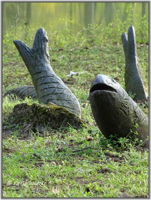 Kunst im Park - "Schwimmende Fische" von Bong-Kil Kim (Foto: Katja Woidtke)