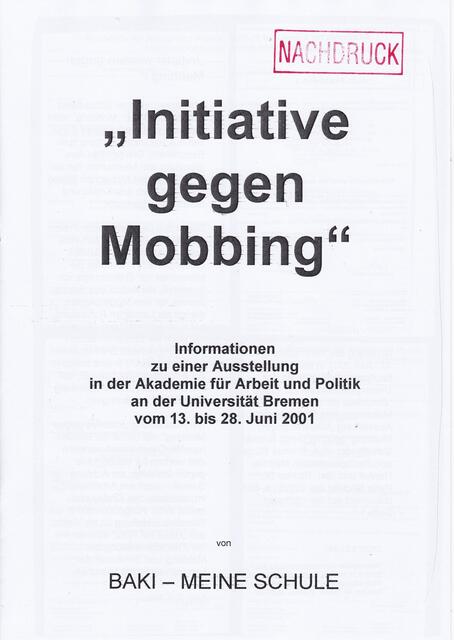 Initiative gegen Mobbing, Seite 1