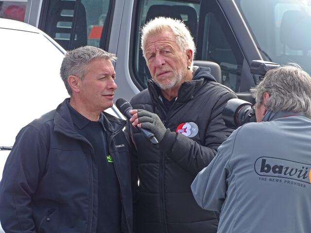 Donau 3 FM Moderator Jürgen Ortlieb im Gespräch mit Angelo Rossi von der Firma Hölldobler