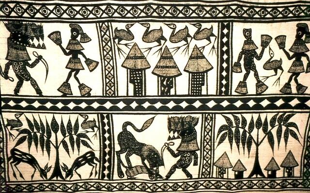 Eisenschlammmalerei Senufo, Westafrika