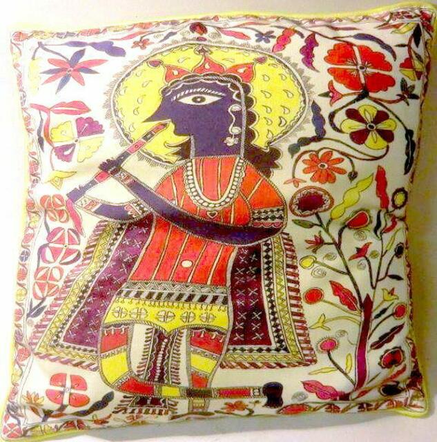 Stickerei der Durga von Mithila, Nepal/Nordindien