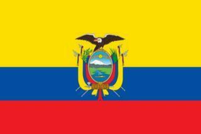 Flagge Ekuador > [President of the Republic of Ecuador, Zscout370 - http://www.presidencia.gob.ec/pdf/Simbolos-Patrios.pdf -] > https://de.wikipedia.org/wiki/Ecuador#/media/File:Flag_of_Ecuador.svg | Foto: wie vor