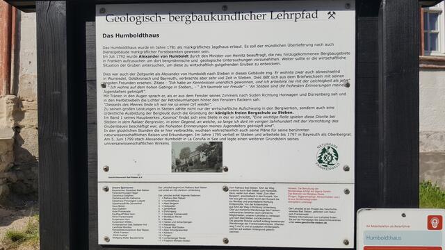 Infotafel am Humboldthaus (Bad Steben)