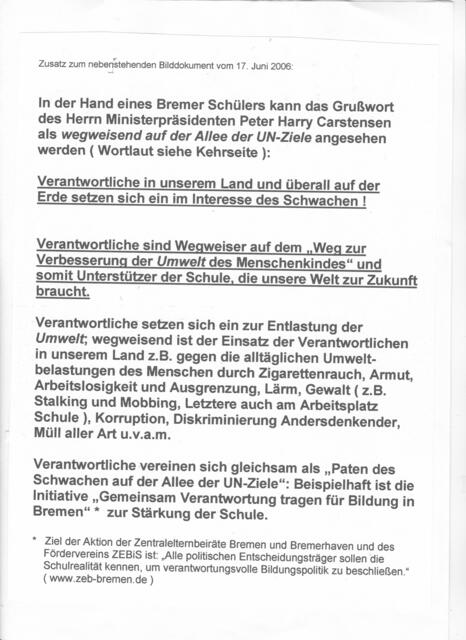 BAKI (Bremer Aktion für Kinder) zum "Europäischen Jahr der Demokratieerziehung" und zur Weltdekade "Bildung für nachhaltige Entwicklung", Seite 3