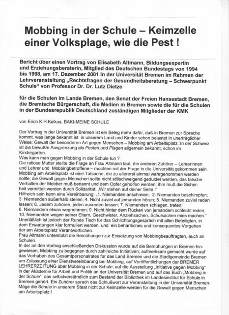 Seite 3 zu "PESTEN UND PLAGEN (MOBBING)..."
