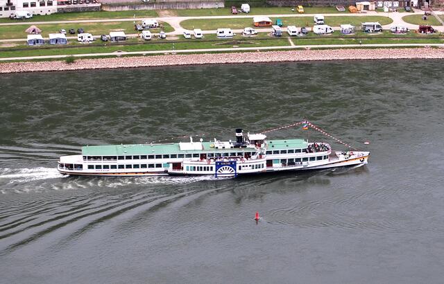 Die Goethe ist der einzige Schaufelraddampfer auf dem Mittelrhein.