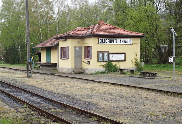 der Selketalbahnhof in Silberhütte. Ich denke, dass er schon bessere Zeiten gesehen hat