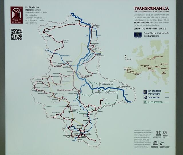 Übersichtsplan  der Straße der Romanik