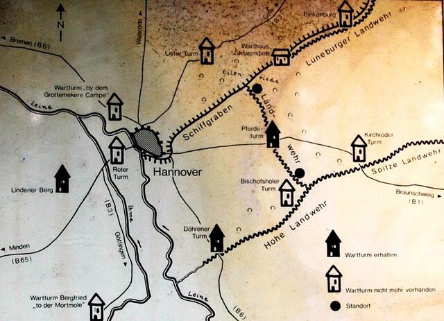 Ein Plan der Sicherungsanlagen. (Aus dem Schaukasten am Inselgraben am Zoo.)