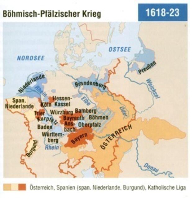 Landkarte "Böhmisch - Pfälzischer Krieg  (Buchauszug "Pro Heraldica) | Foto: Pro Heraldica