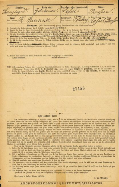 Wenkerbogen Nr. 27456 der Dorfschule Lanzingen -Seite 2-  (Quelle: www.regionalsprache.de)