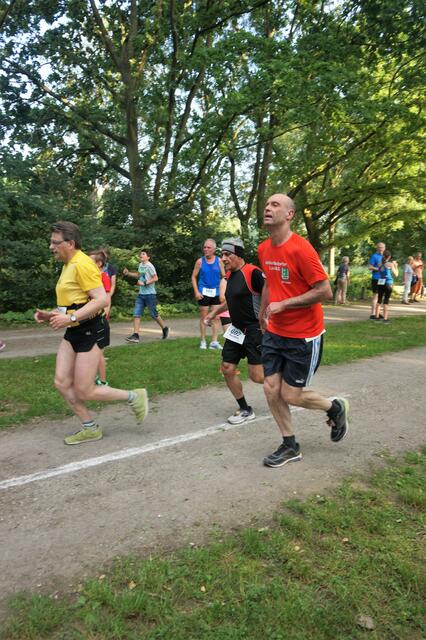 Nooraldin Moosavi und Matthias Blazek (mit Heiko Niedziella vom LAC Langenhagen) laufen Hand in Hand aufs Ziel zu. | Foto: Melanie Apelt