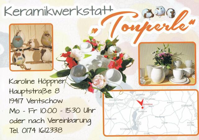 Sie wollen die Töpferin einmal im Laden besuchen... kein Problem
